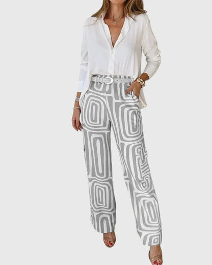 Stylish Pants + Free Blouse & Belt