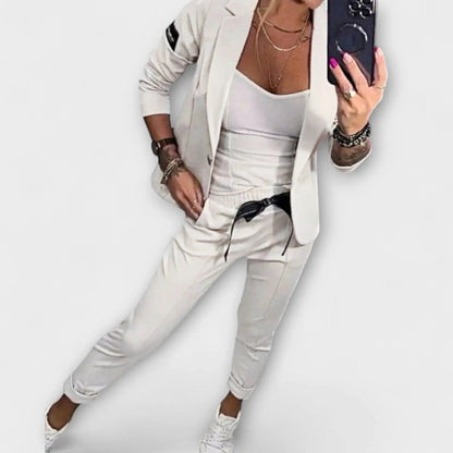 Elegant Set of Top, Jacket, and Pants