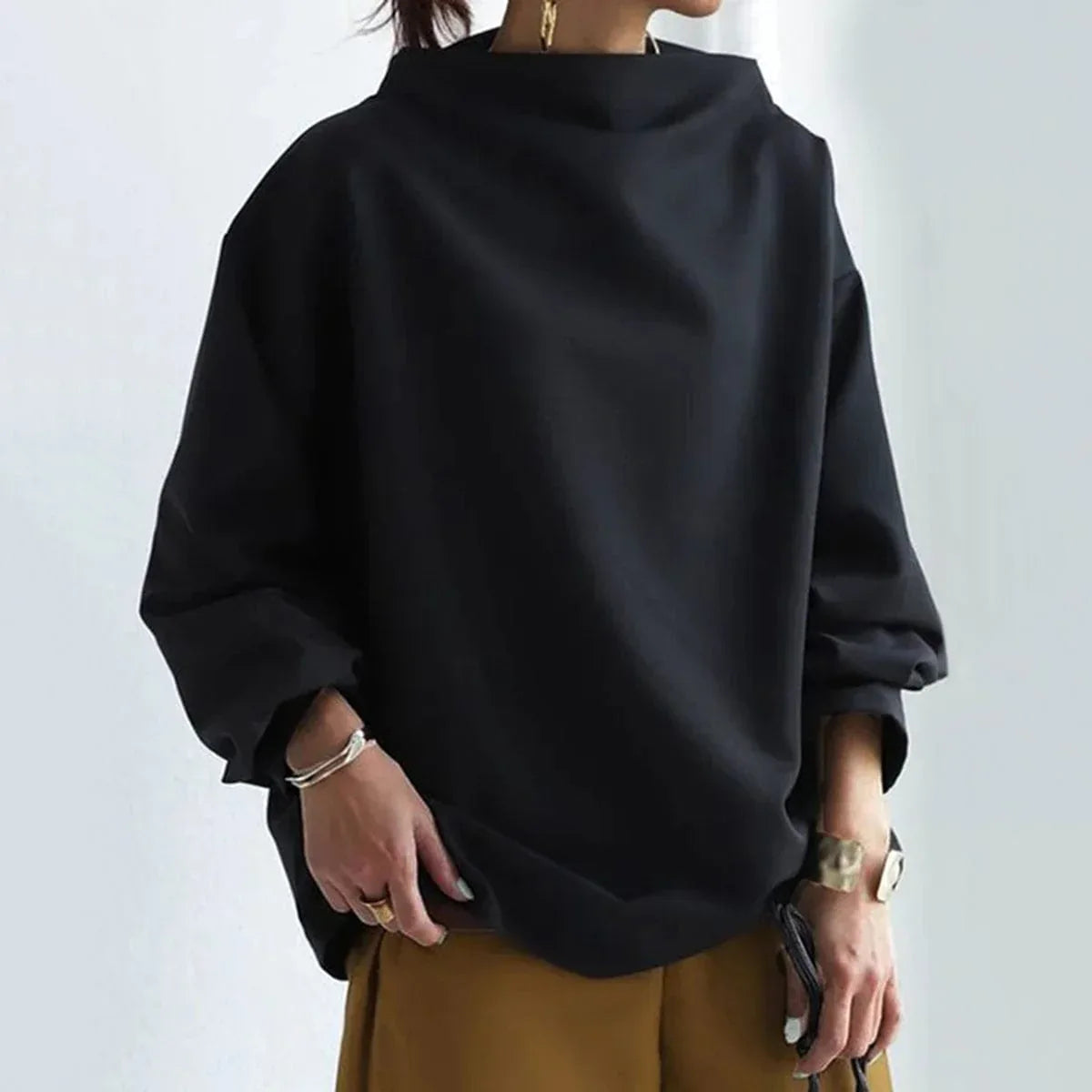 High-Neck Casual Top