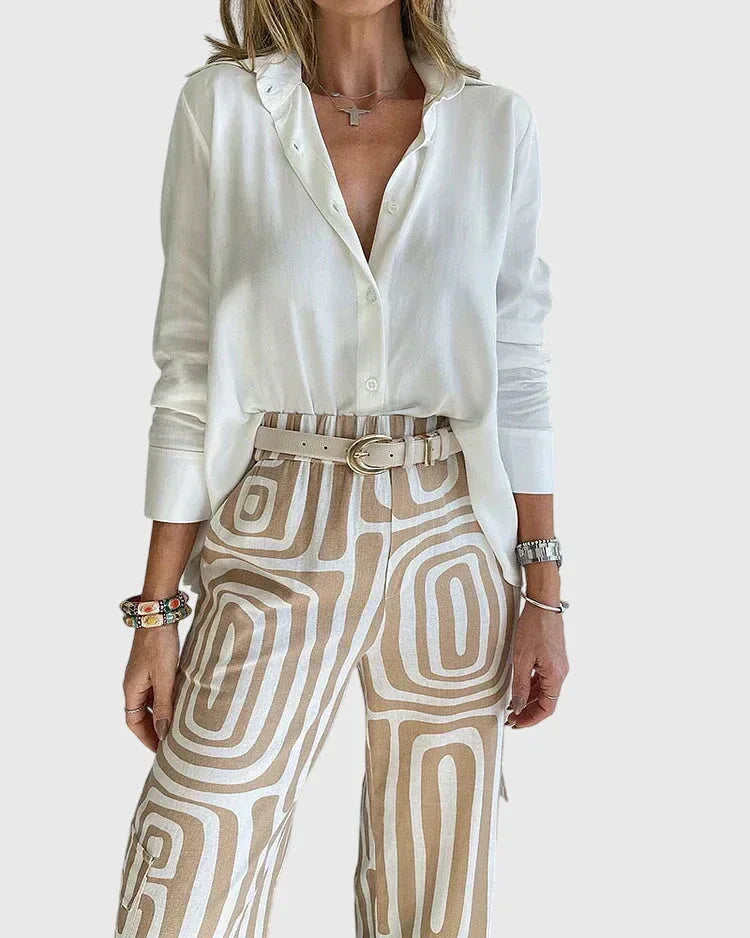 Stylish Pants + Free Blouse & Belt