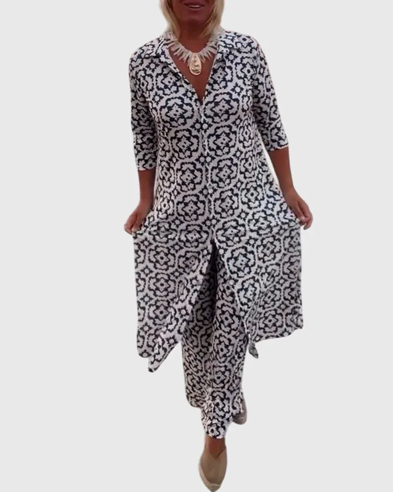 Elegant Vintage Two-Piece Set