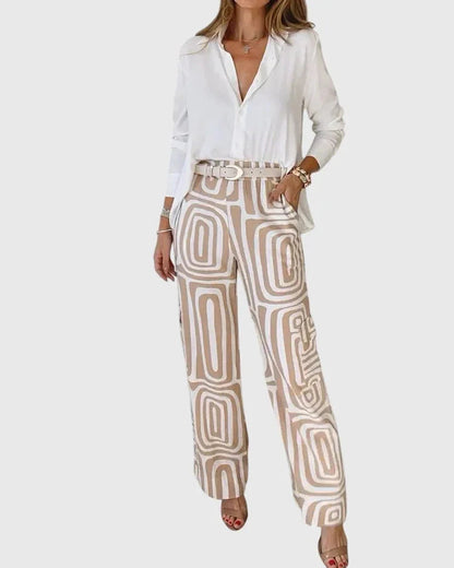 Stylish Pants + Free Blouse & Belt
